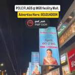 Pole flags at a mall